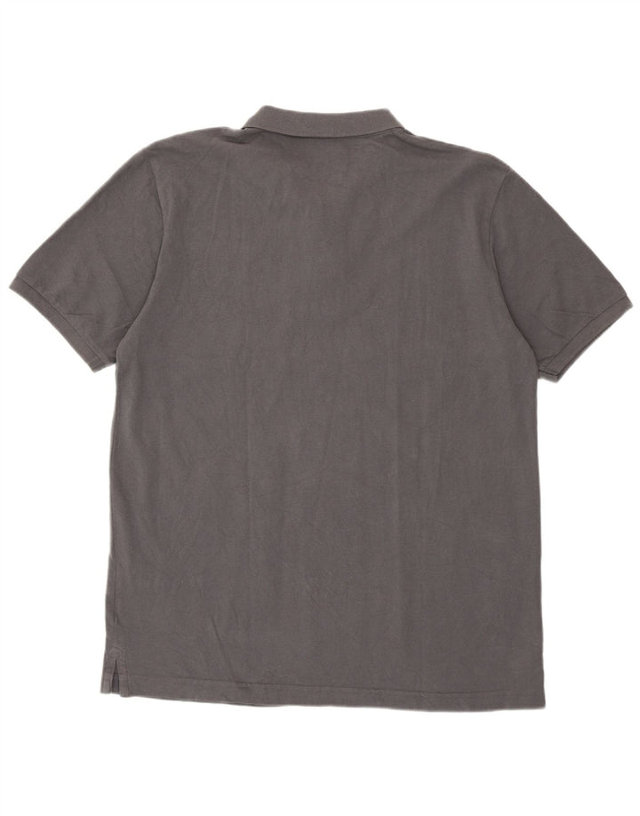 Dack's Mens Polo Shirt Large Grey Cotton