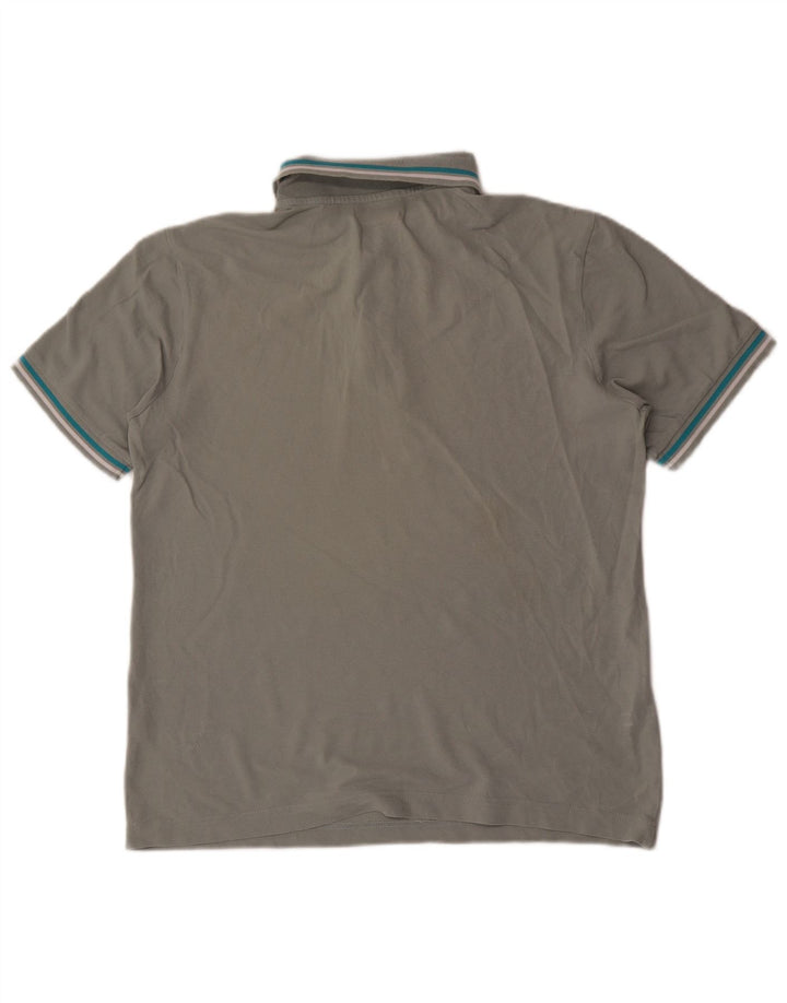 Kappa Mens Polo Shirt Large Grey Cotton