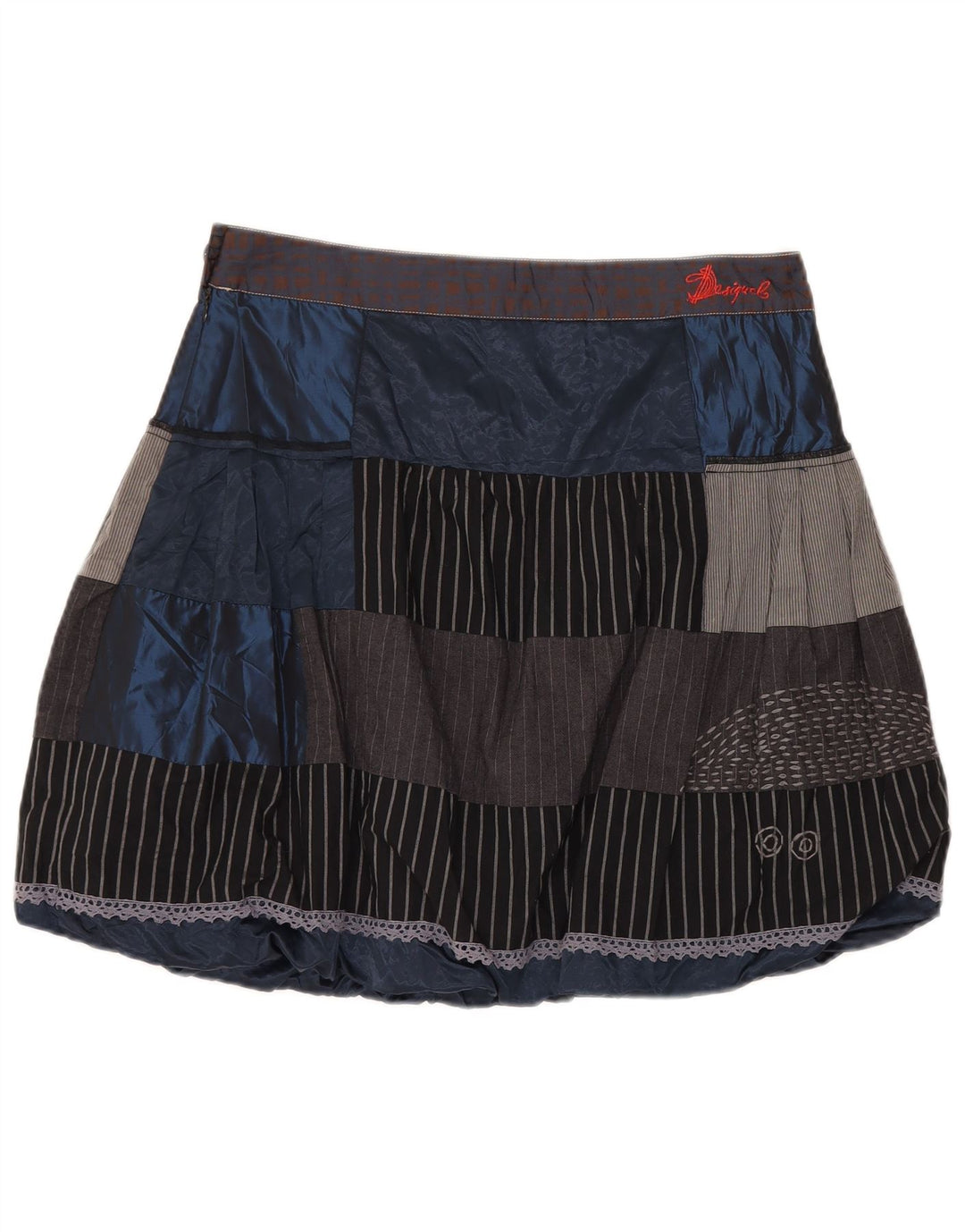 DESIGUAL Womens Bubble Skirt EU 40 Medium W32  Multicoloured Patchwork