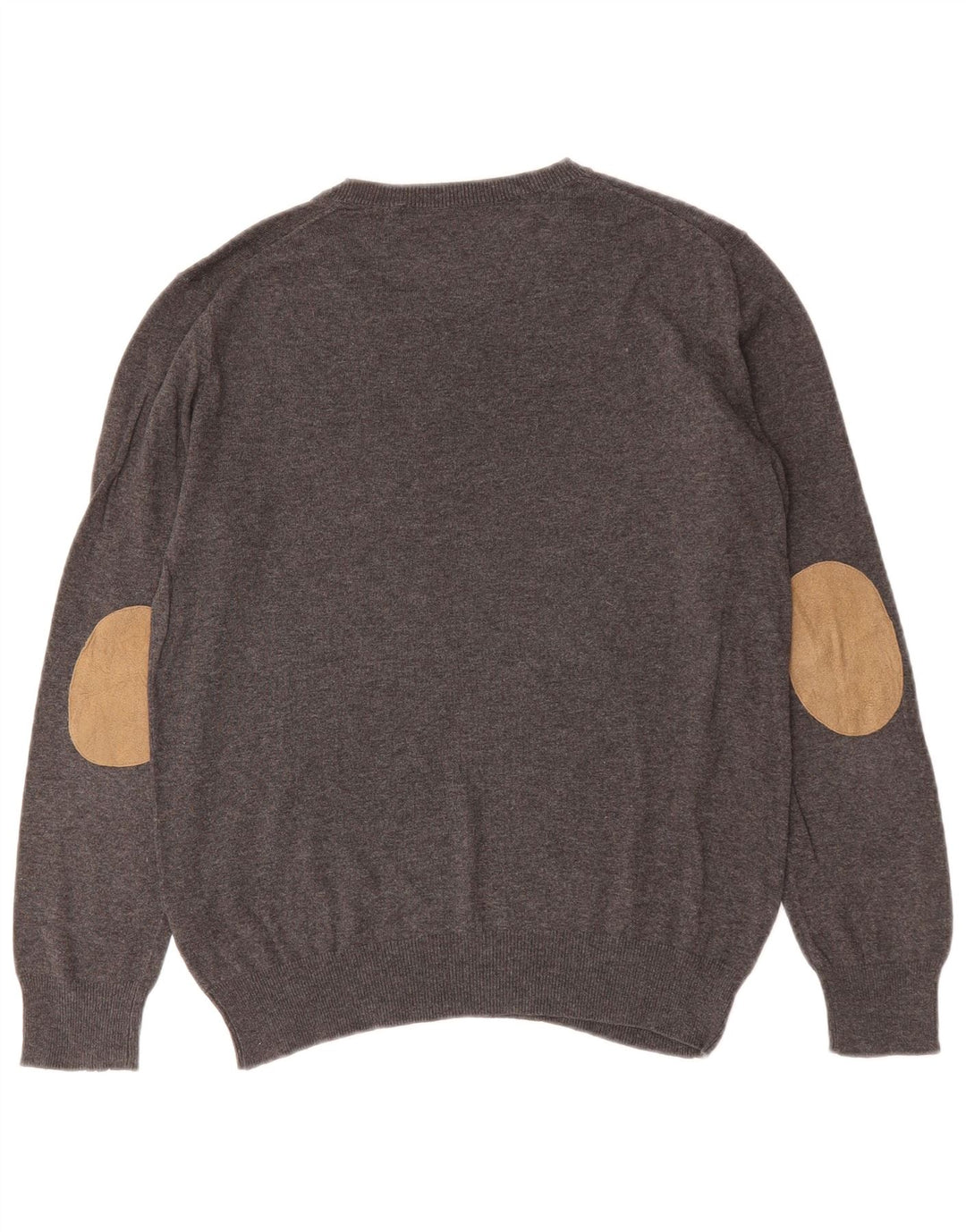 ZARA Mens Crew Neck Jumper Sweater Small Grey Cotton
