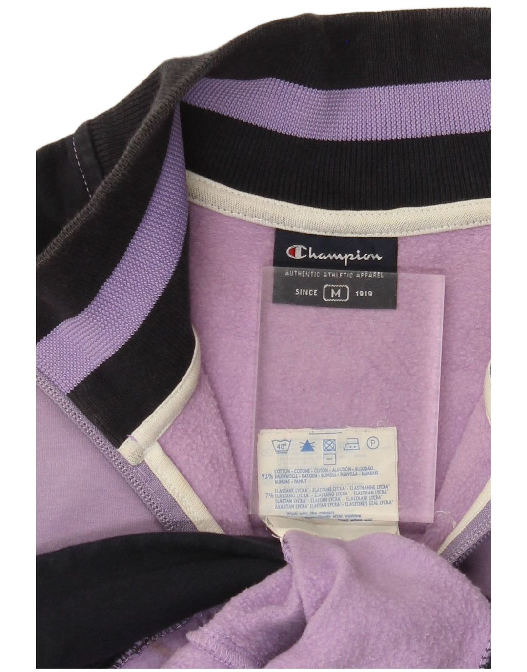 CHAMPION Womens Tracksuit Top Jacket UK 12 Medium Purple Colourblock