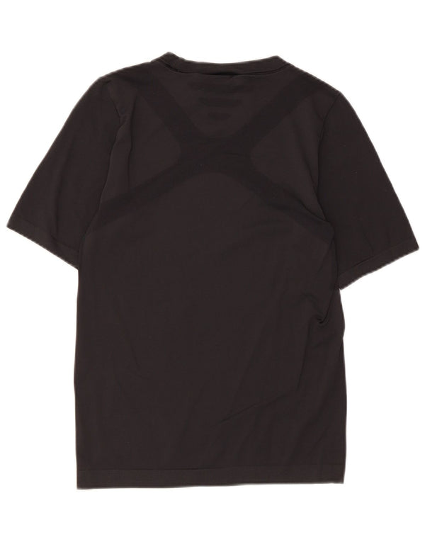 Adidas Womens Climalite T-Shirt Top UK 12 Medium Black Polyamide