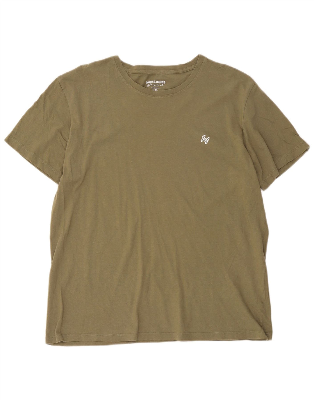 Jack & Jones Mens T-Shirt Top XL Khaki