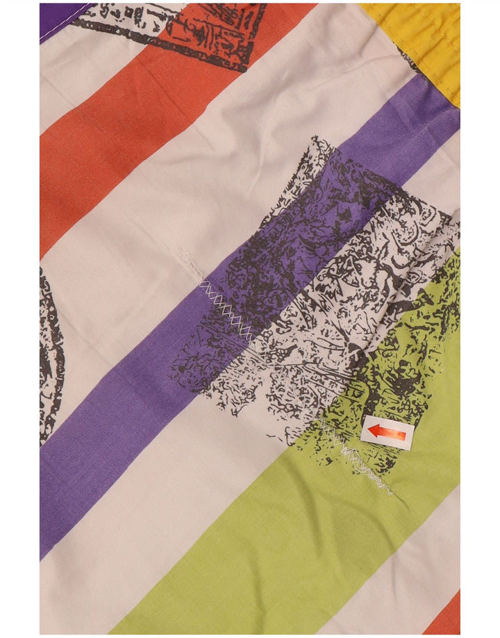 Vintage Mens Graphic Swimming Shorts XL Multicoloured Colourblock Polyester