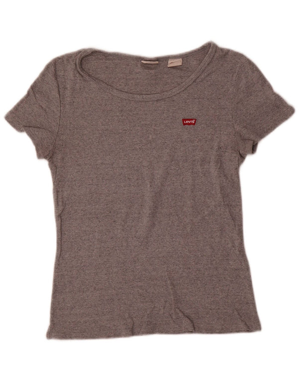 Levi's Womens T-Shirt Top UK 8 Small Grey Flecked