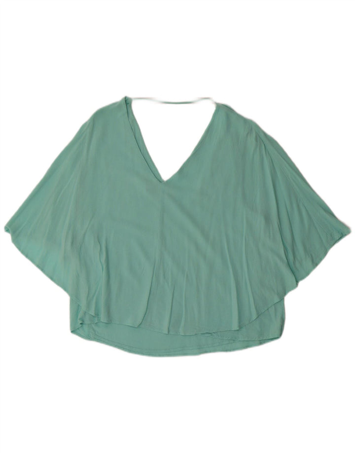 Zara Womens Blouse Top UK 14 Large Turquoise