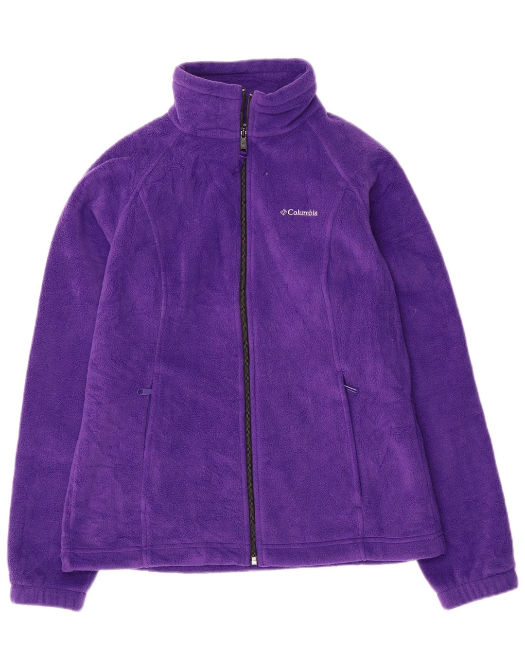 Columbia Womens Fleece Jacket UK 14 Medium Purple Polyester