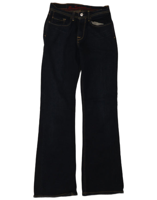 Ben Sherman Womens Bootcut Jeans W28 L32 Navy Blue Cotton