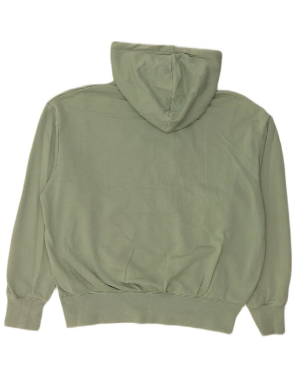 Nike Womens Graphic Oversized Hoodie Jumper UK 10 Small Green Cotton