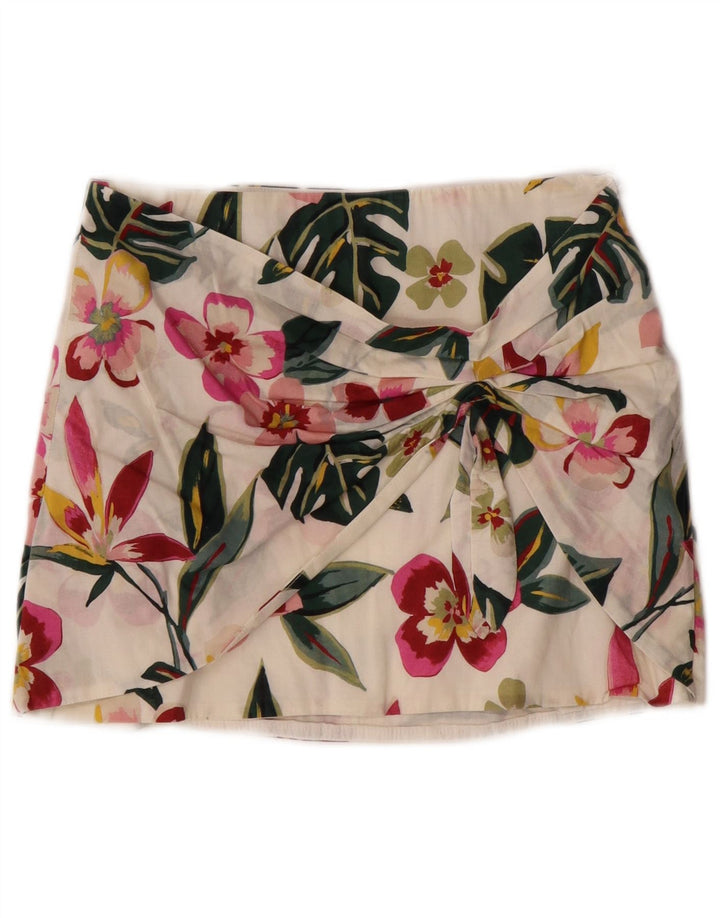 Zara Womens Mini Skirt XS W24 Off White Floral