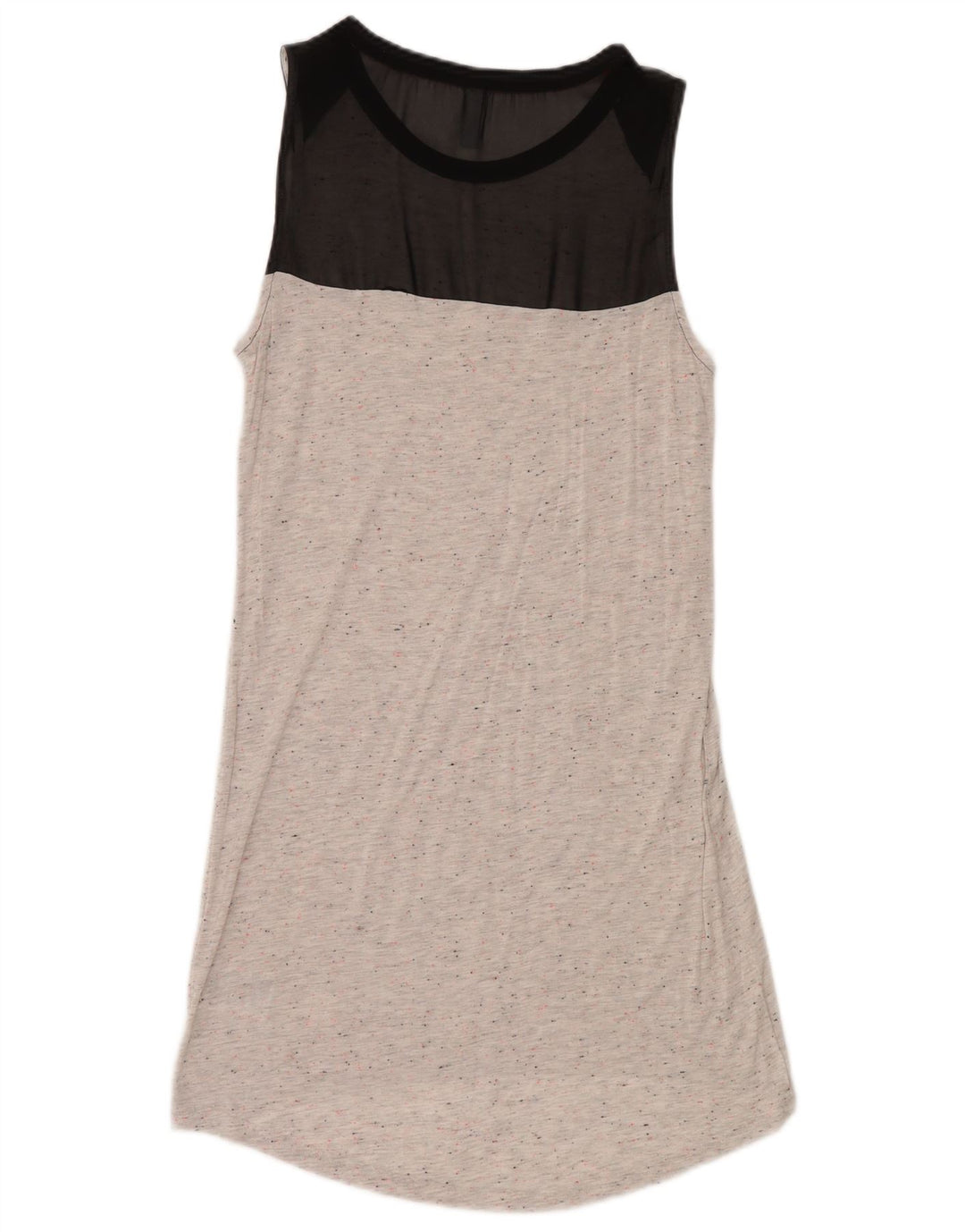 ADIDAS Womens Sleeveless T-Shirt Dress UK 10 Small Grey Colourblock Rayon