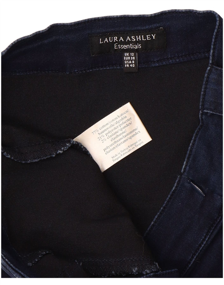 LAURA ASHLEY Womens Denim Skirt UK 12 Medium W32  Navy Blue Cotton