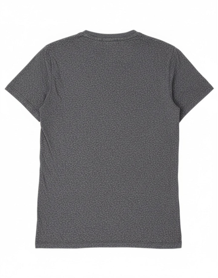 Superdry Mens T-Shirt Top Small Navy Blue Flecked Cotton