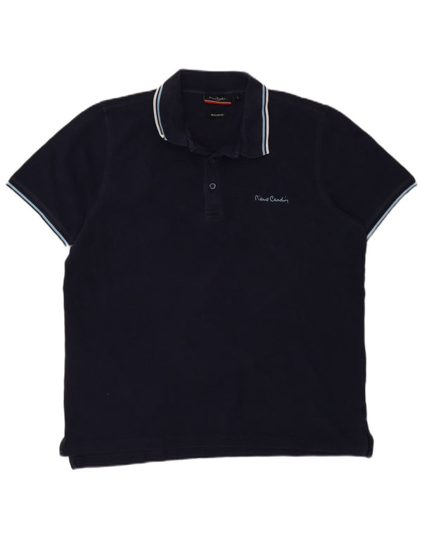 Pierre Cardin Mens Regular Fit Polo Shirt Large Navy Blue
