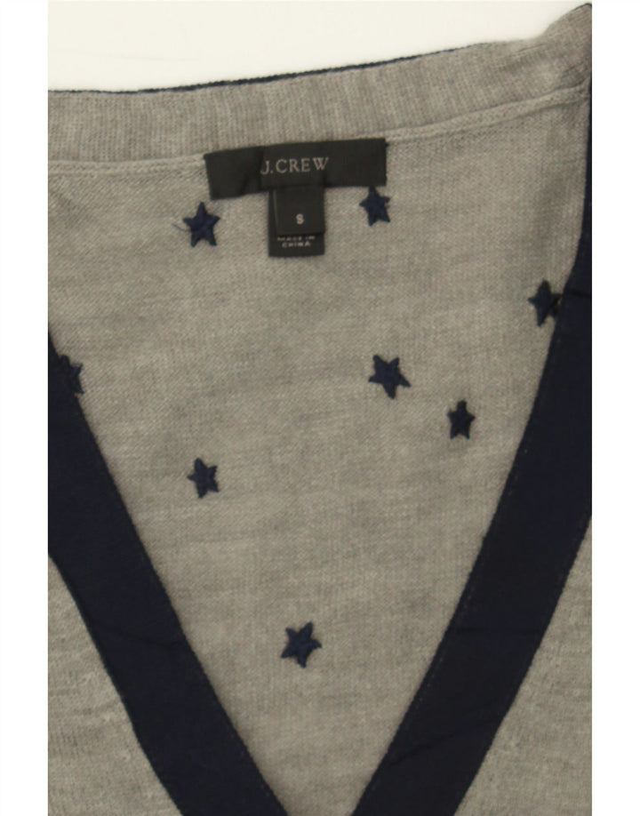 J. CREW Womens Cardigan Sweater UK 10 Small Grey Spotted Wool Vintage J. Crew and Second-Hand J. Crew from Messina Hembry 