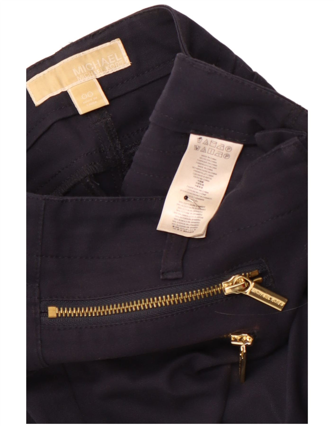 MICHAEL KORS Womens Skinny Casual Trousers US 00 2XS W26 L28 Navy Blue