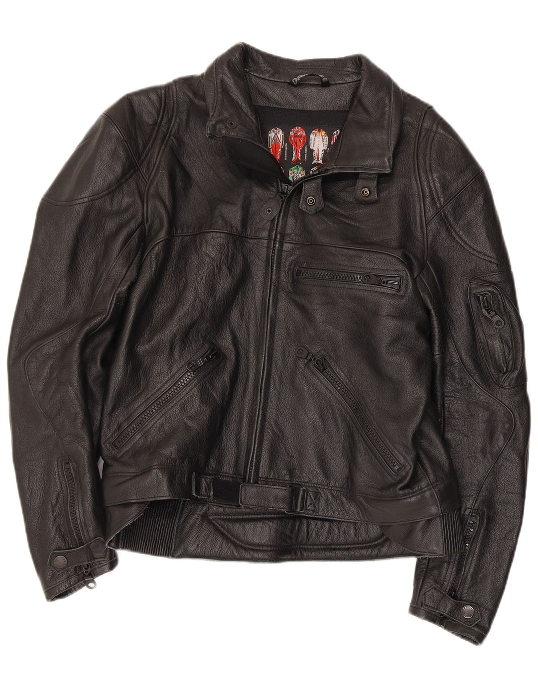 DAINESE Womens Moto Racer Leather Jacket EU 54 2XL Black