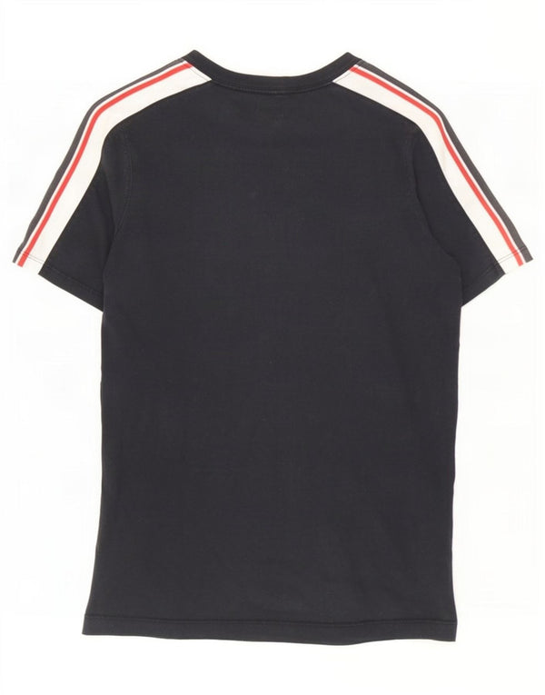 Nike Boys Graphic T-Shirt Top 12-13 Years Large Black Colourblock Cotton