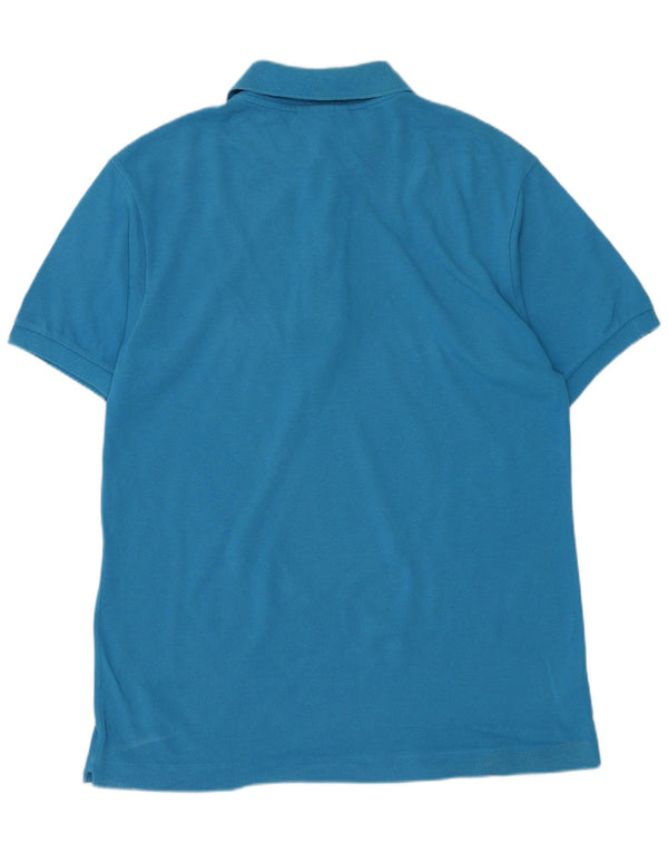 LACOSTE Mens Classic Fit Polo Shirt Size 4 Medium Blue Cotton