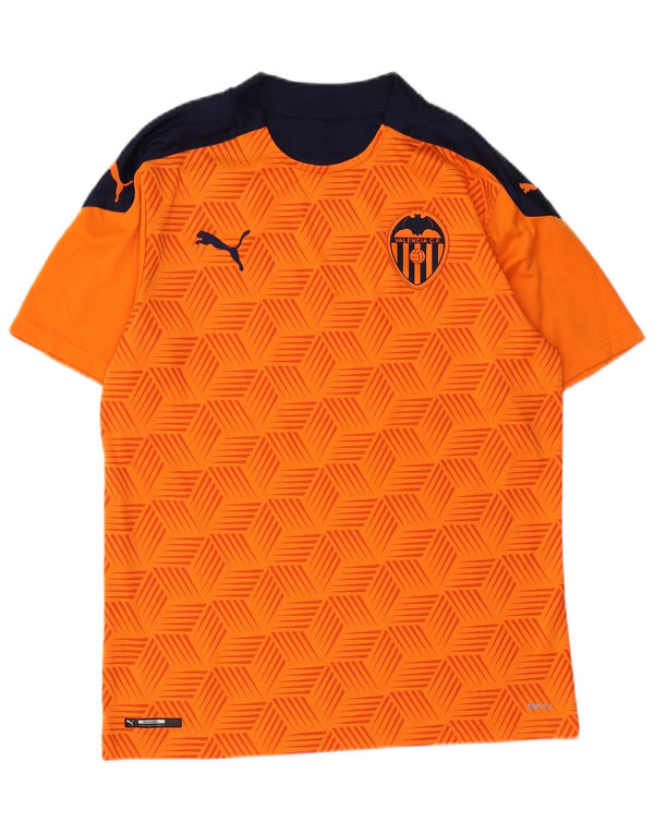 Puma Mens Valencia T-Shirt Top Medium Orange Colourblock Polyester