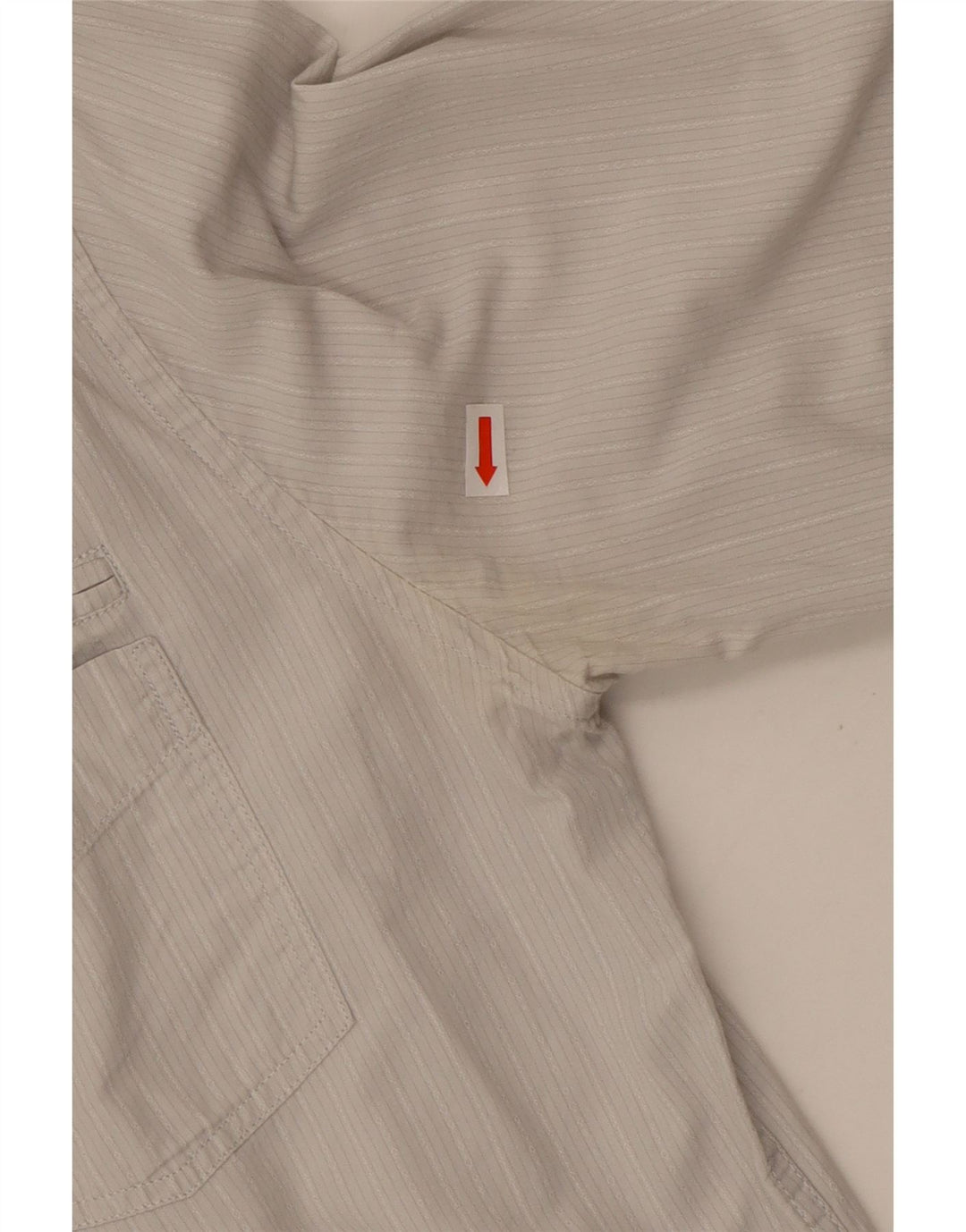 GUESS Mens Slim Fit Shirt Medium Grey Pinstripe Cotton