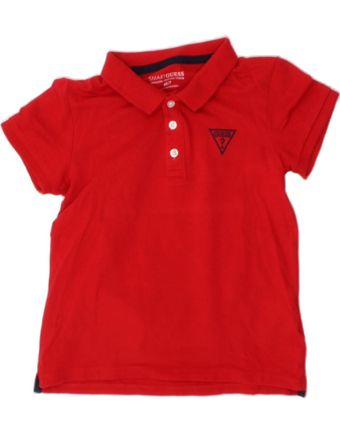 GUESS Boys Polo Shirt 6-7 Years Red Cotton Vintage Guess and Second-Hand Guess from Messina Hembry 