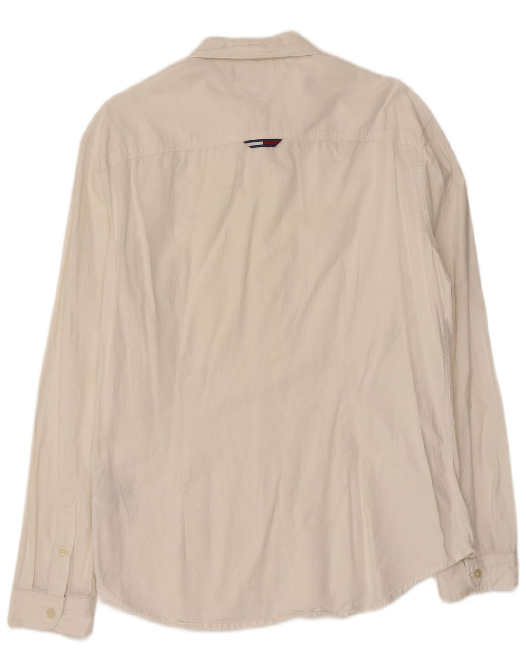 TOMMY HILFIGER Mens Slim Fit Shirt Medium White Cotton