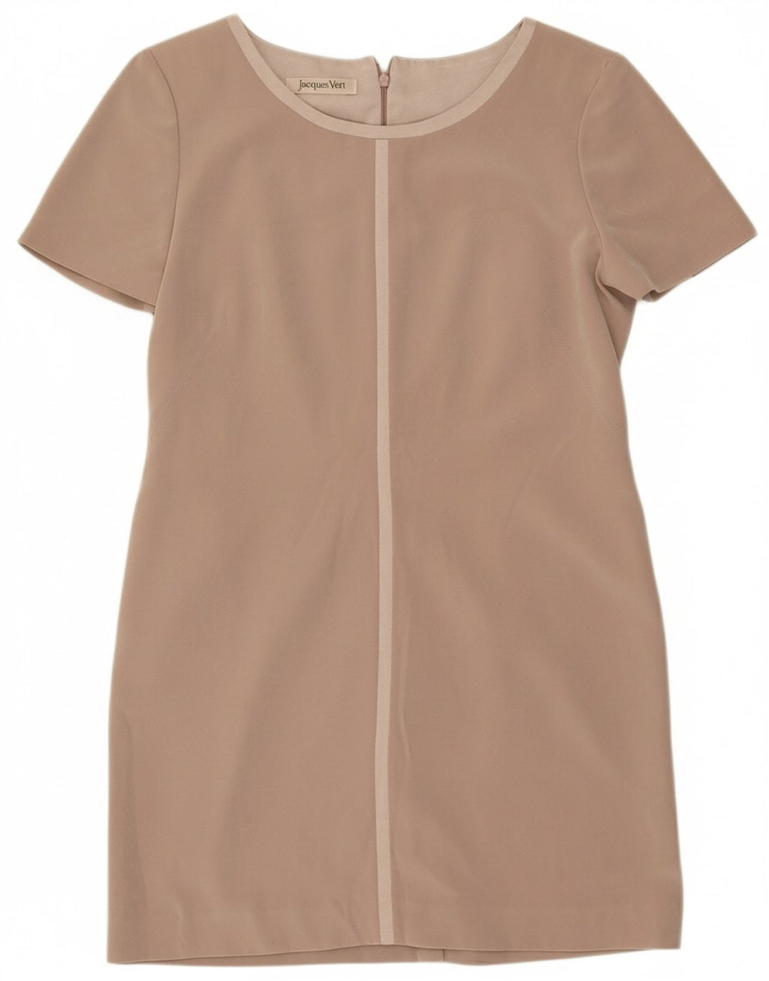 JACQUES VERT Womens Sheath Dress UK 14 Large Beige Polyester