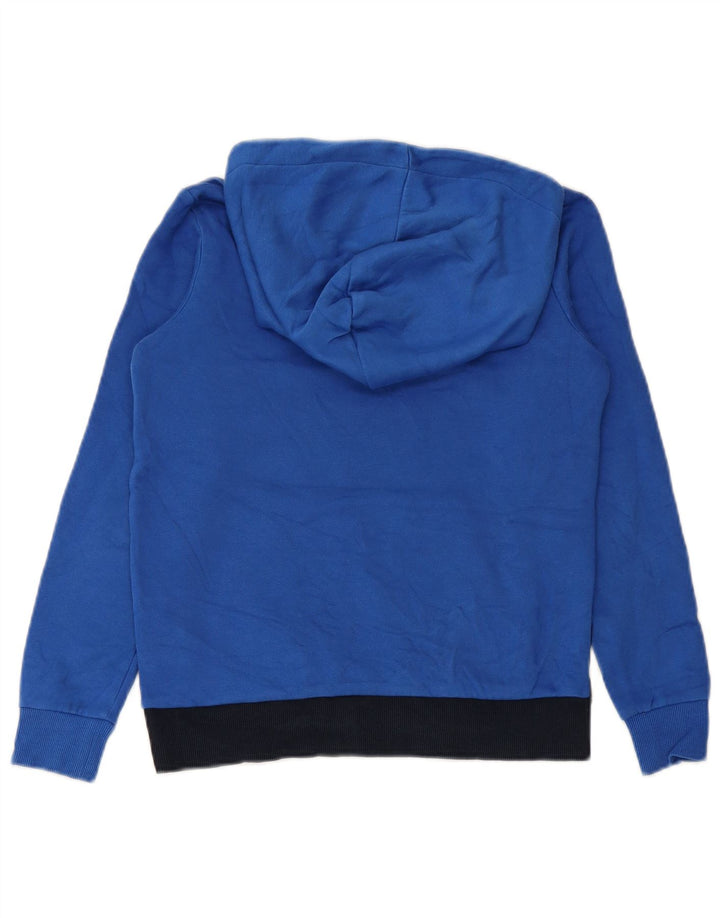 JACK & JONES Boys Hoodie Jumper 11-12 Years Blue Colourblock Cotton