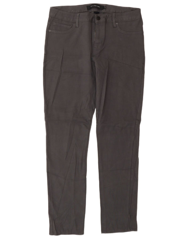 Calvin Klein Womens Slim Casual Trousers US 12 Large W32 L32 Grey Viscose