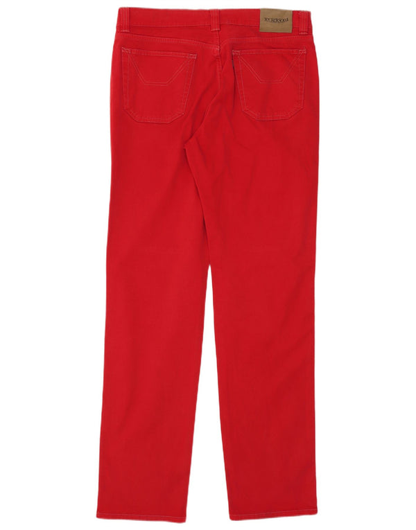 Jeckerson Mens Slim Jeans W36 L34 Red Cotton