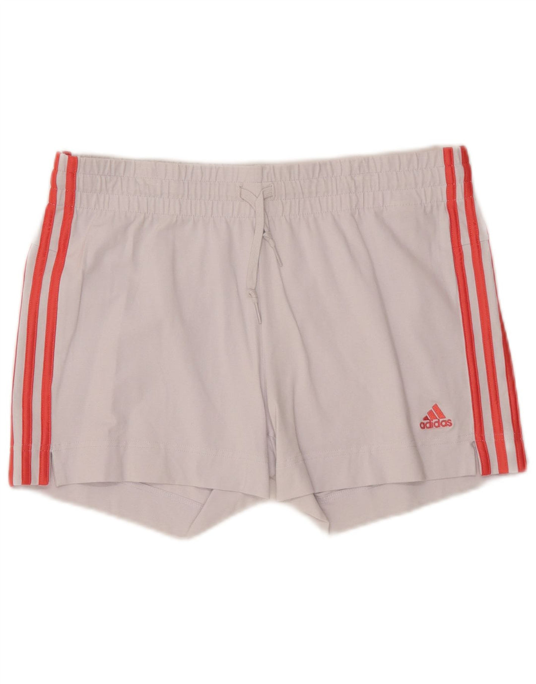 ADIDAS Womens Sport Shorts UK 12/14 Medium  White Cotton
