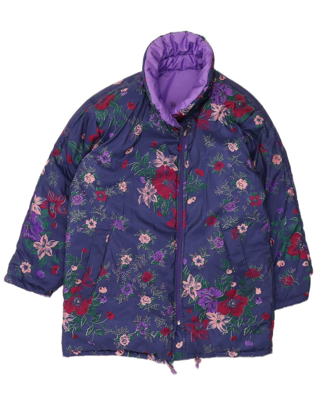 Stratos Womens Reversible Oversized Ski Jacket EU 44 XL Purple Polyester