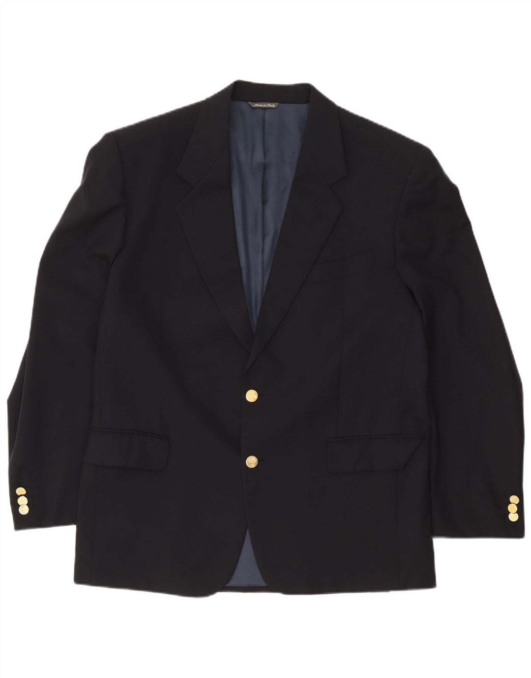 Urbis Mens 2 Button Blazer Jacket IT 52 XL Navy Blue Wool
