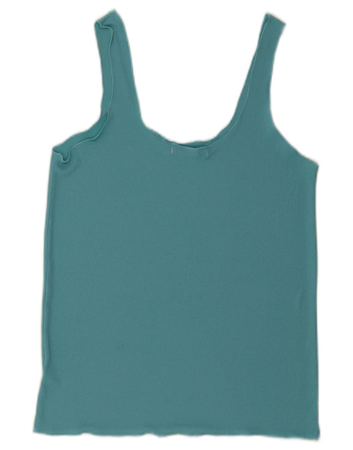 Zara Womens Sleeveless Vest Top UK 10 Small Blue