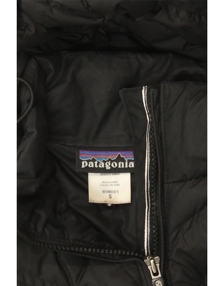 Patagonia Womens Hooded Padded Coat UK 10 Small Black Polyester