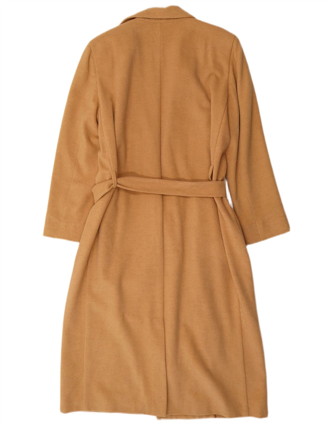 LAURA BIAGIOTTI Womens Overcoat IT 46 Large Beige Wool