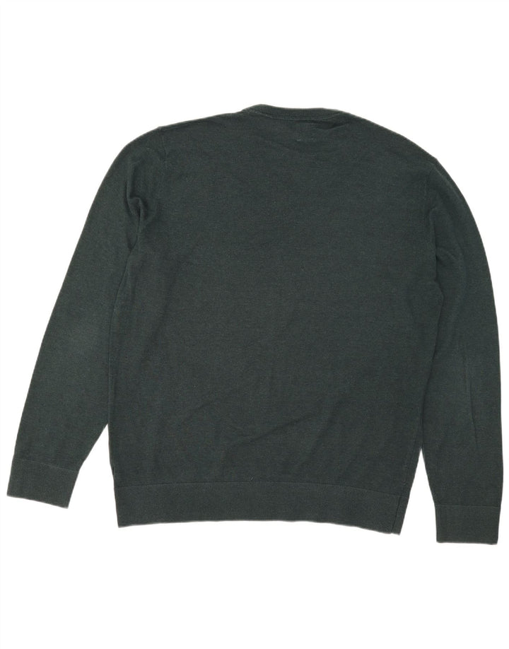 Gap Mens V-Neck Jumper Sweater XL Green