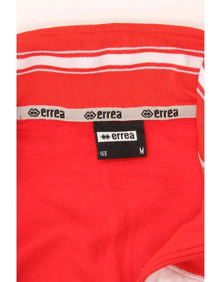 ERREA Mens Graphic Tracksuit Top Jacket Medium Red Cotton Vintage Errea and Second-Hand Errea from Messina Hembry 
