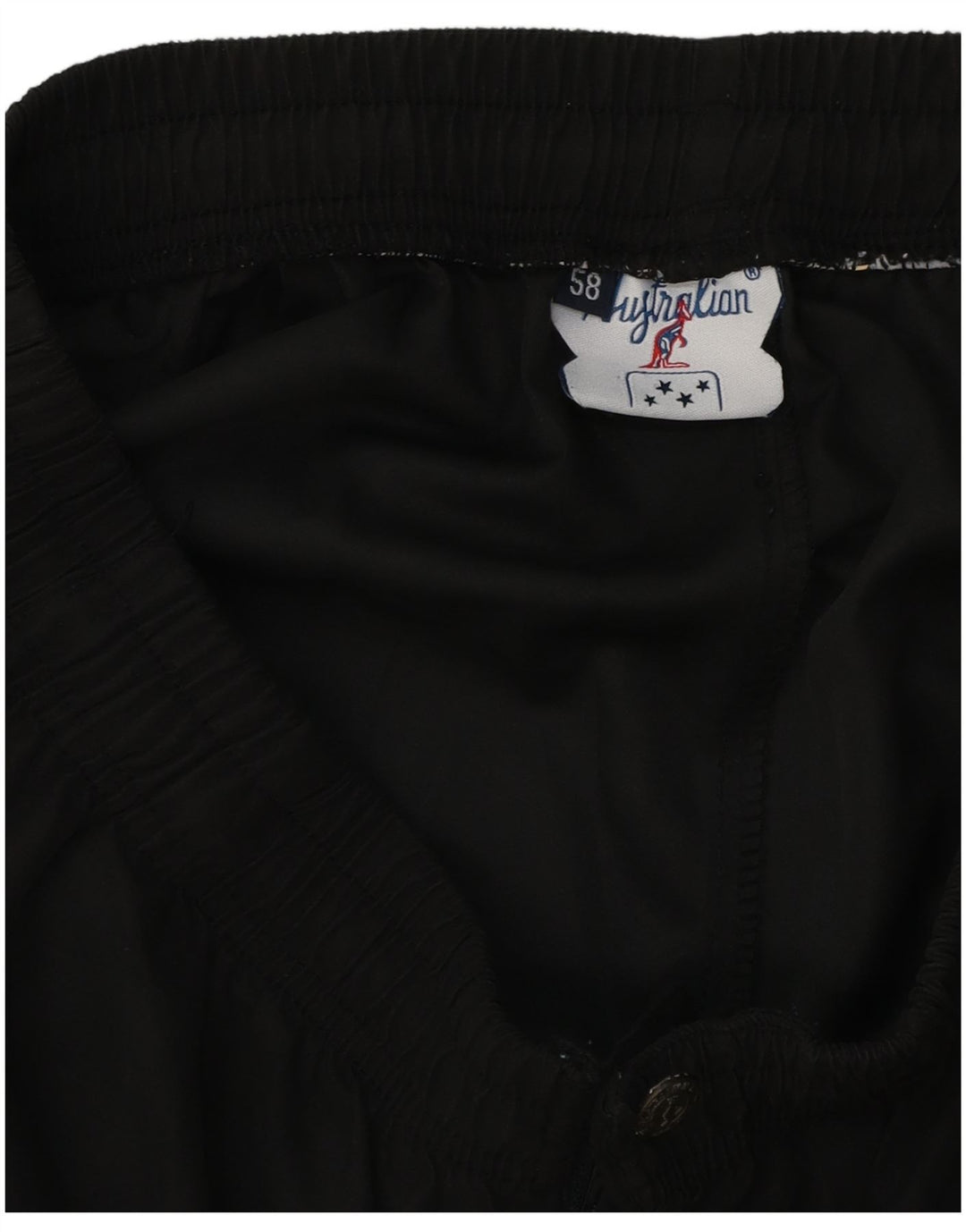 AUSTRALIAN L'ALPINA Mens Sport Shorts IT 58 2XL Black Polyester