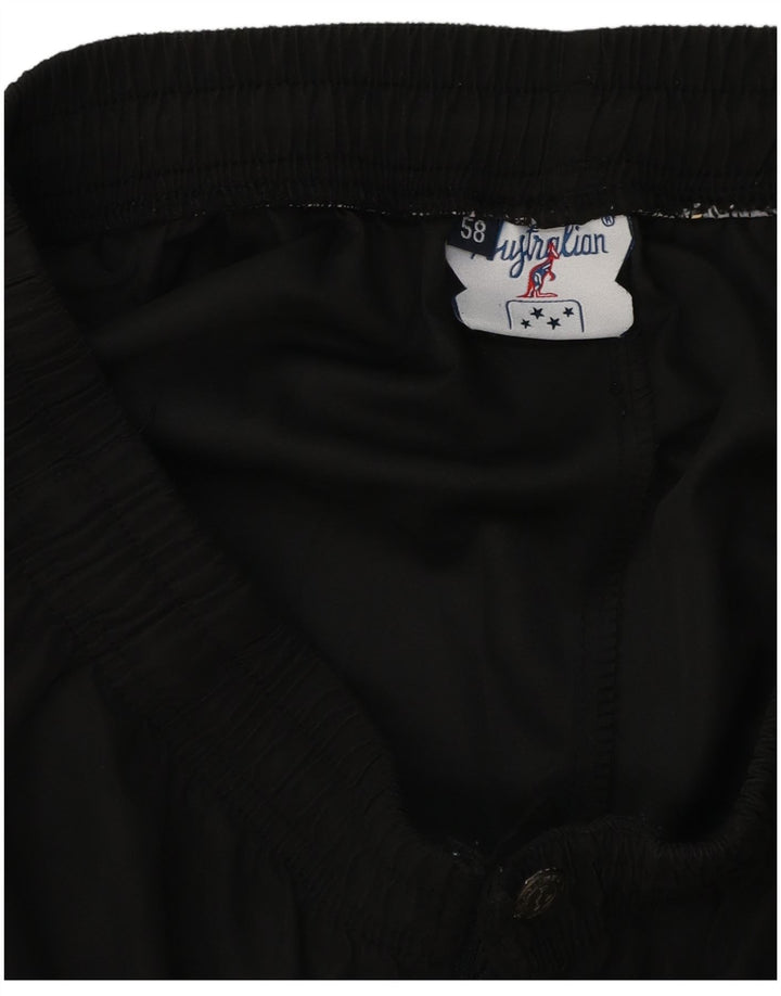 AUSTRALIAN L'ALPINA Mens Sport Shorts IT 58 2XL Black Polyester