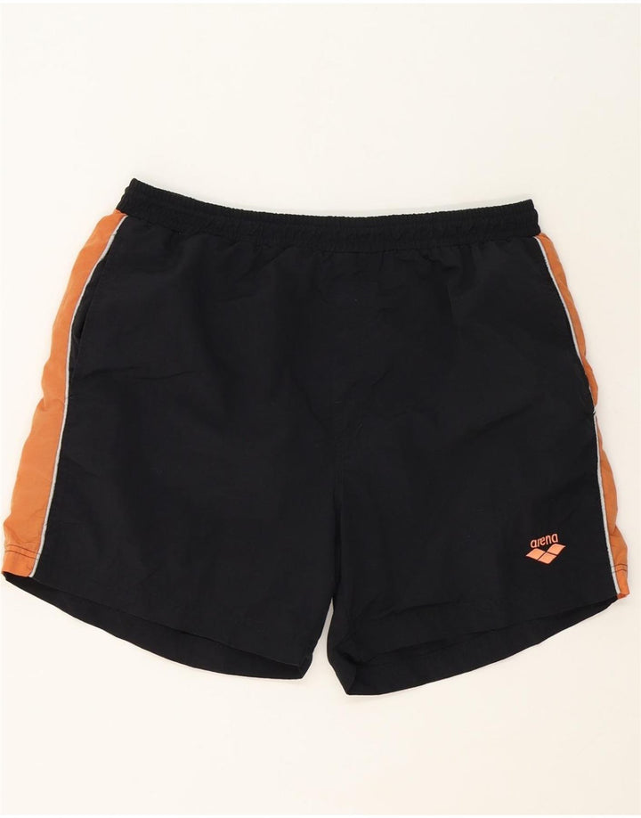 ARENA Mens Swimming Shorts XL Black Colourblock Polyester Vintage Arena and Second-Hand Arena from Messina Hembry 