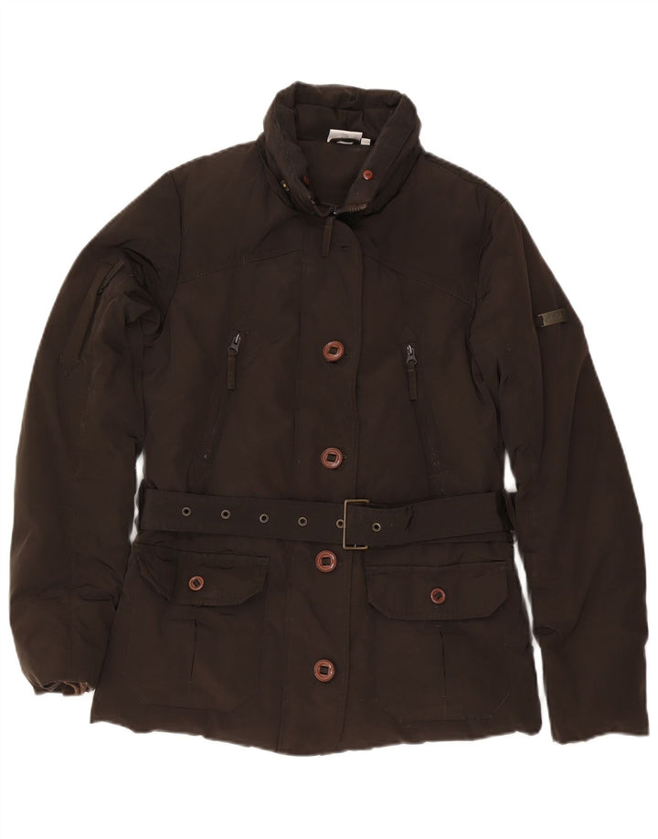 Ellesse Womens Padded Jacket UK 10 Small Brown Polyester