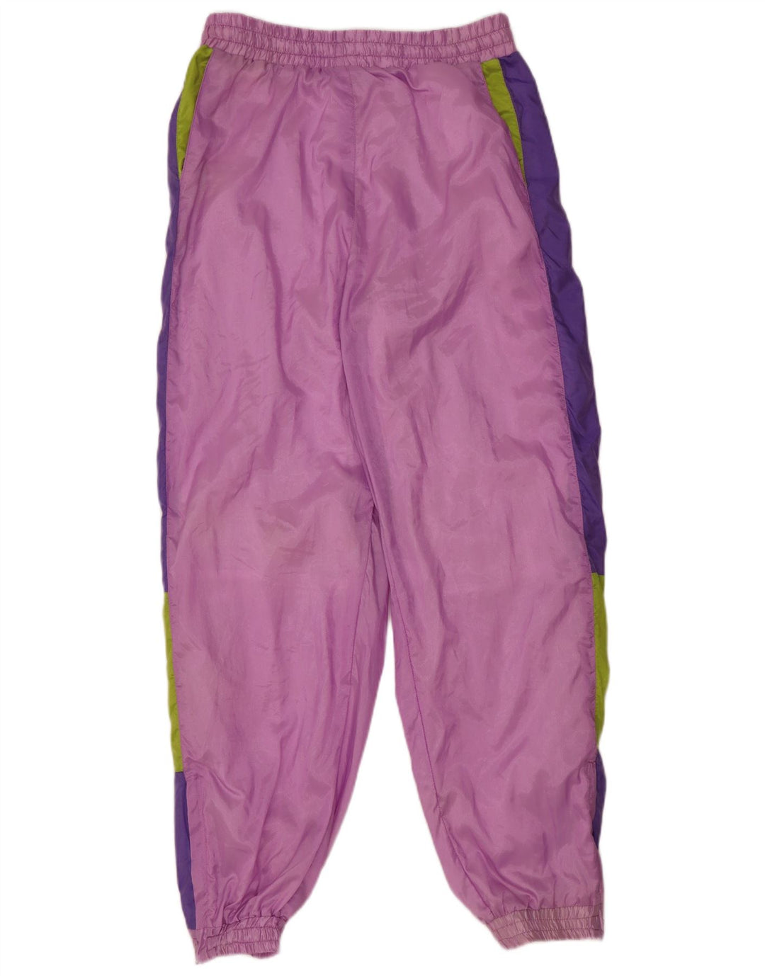 VINTAGE Mens Tracksuit Trousers Joggers Medium Purple Colourblock