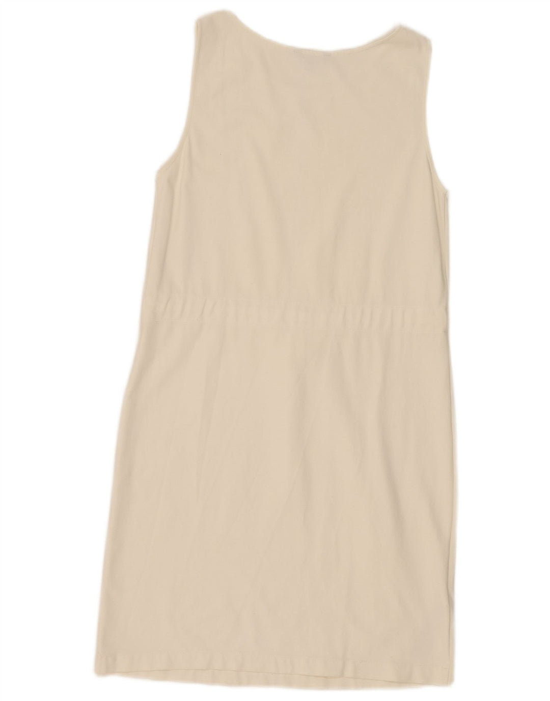 Massimo Dutti Womens Sleeveless Shift Dress UK 12 Medium White Polyester