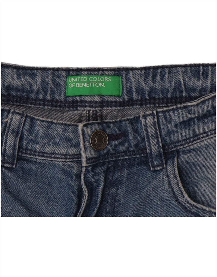 Benetton Womens Denim Shorts W26 Small Blue