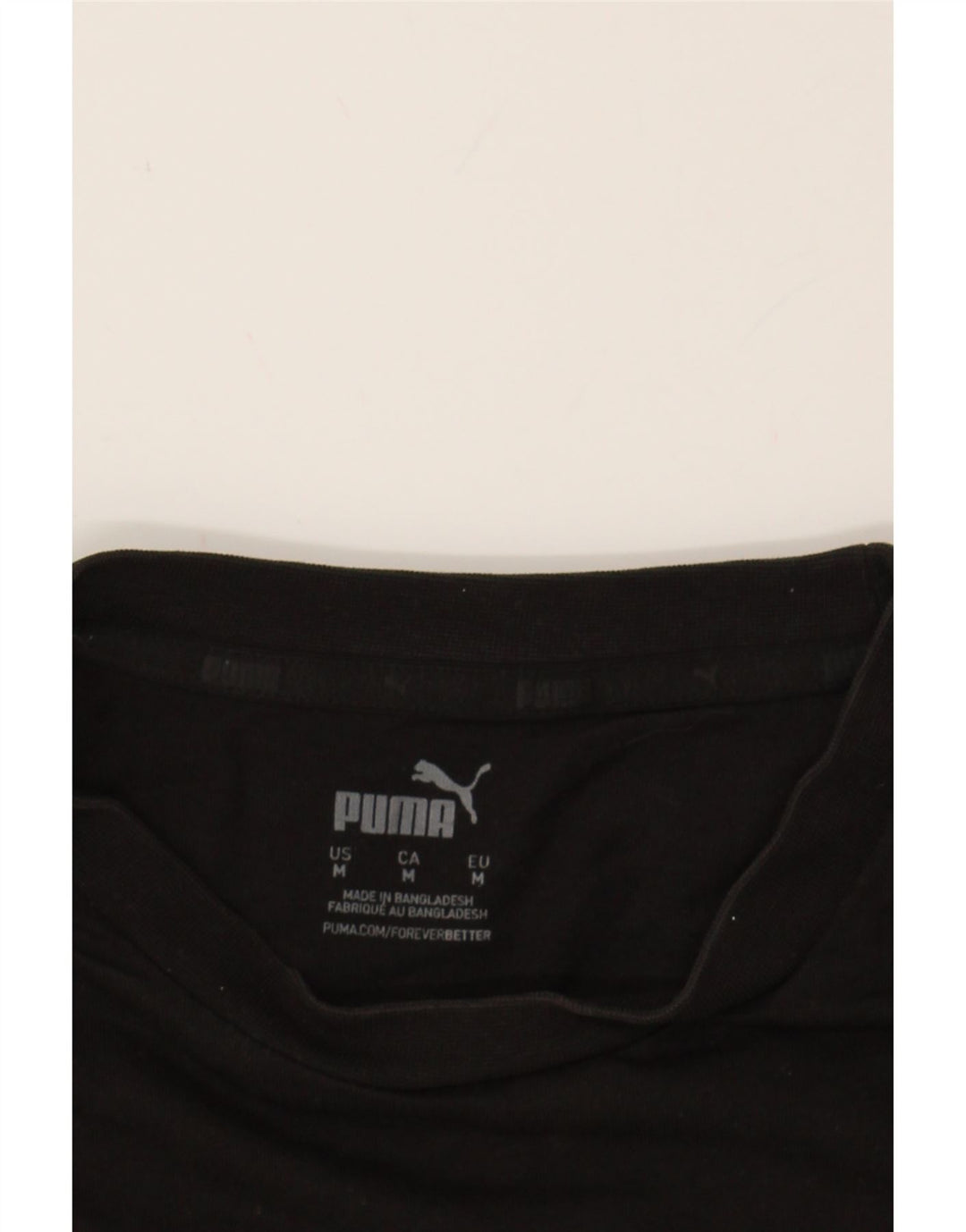 PUMA Mens Graphic T-Shirt Top Medium Black Cotton Vintage Puma and Second-Hand Puma from Messina Hembry 