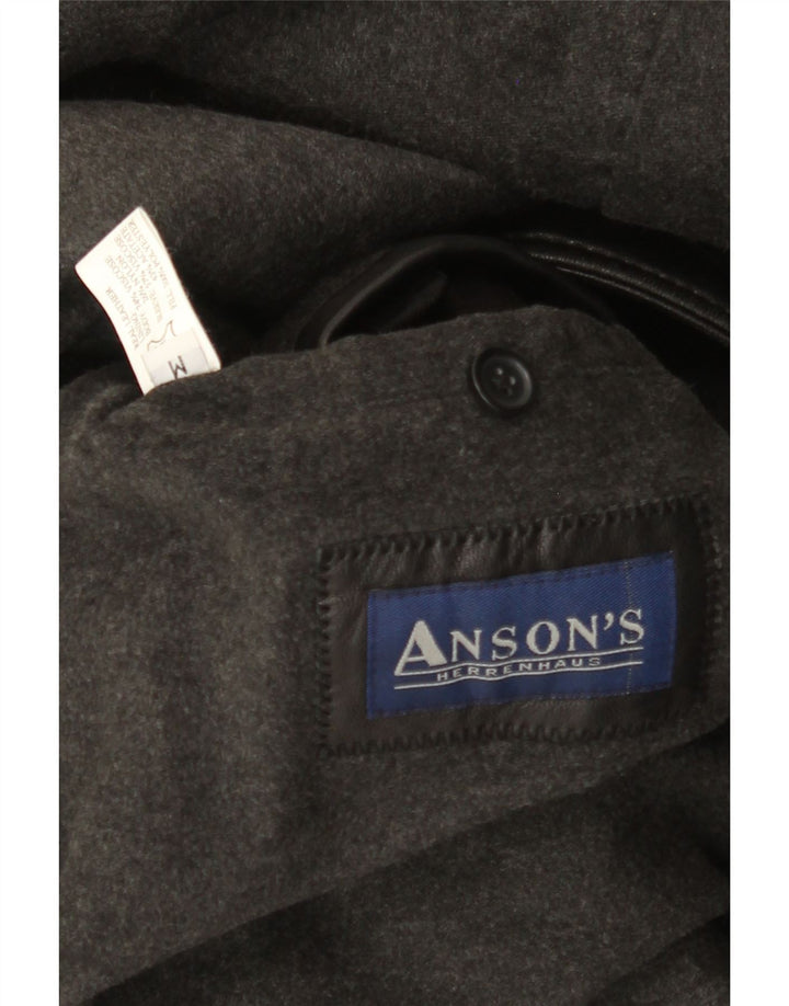 Anson's Herrenhaus Mens Leather Jacket UK 38 Medium Black Leather