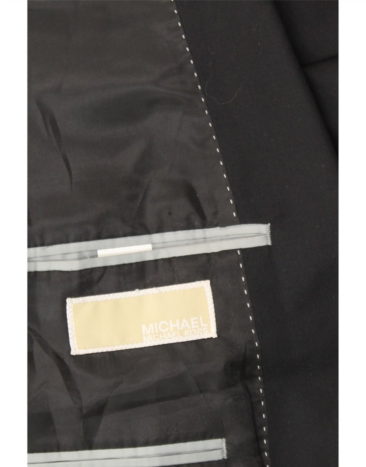 MICHAEL KORS Mens 2 Button Blazer Jacket IT 52 XL Black Wool Vintage Michael Kors and Second-Hand Michael Kors from Messina Hembry 