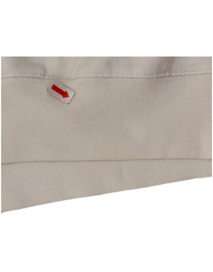 NIKE Mens Hoodie Jumper UK 45/47 XL White Cotton